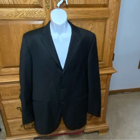 Burberry London 100% Wool Men’s Size 42 XLG Suit Jacket 3 Buttoned Blazer Jacket - Picture 1 of 16